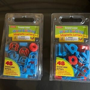 Lowercase Word Building Magnetic Letters - Blue and Red